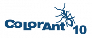 ColorAnt 10 logo in dark blue